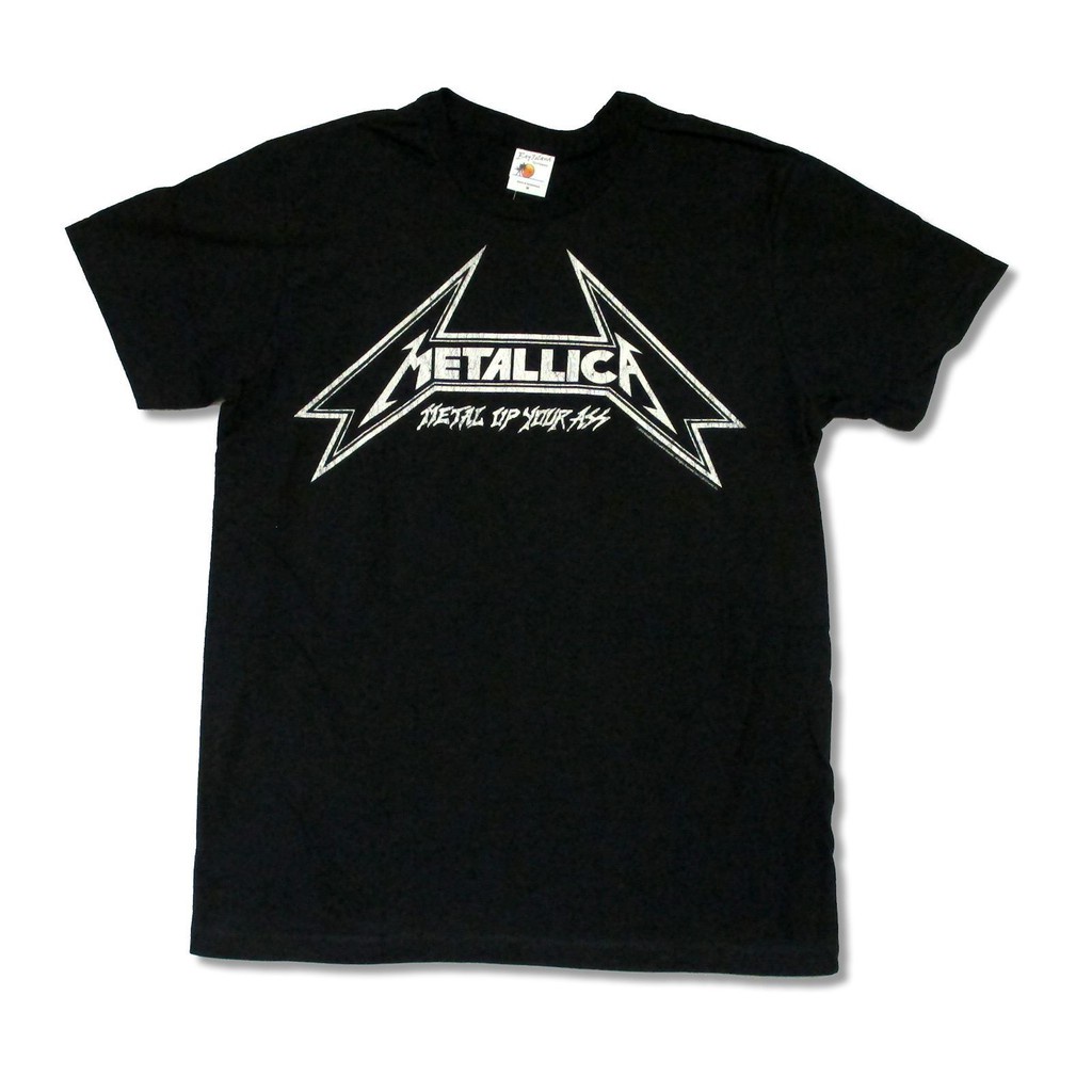 ขายร้อน Metallica Metal Up Your Ass เสื้อยืดสีดําขายร้อน 398532