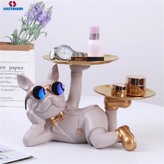 Creative Bulldog Porch Key Storage Decoration Tray Storage Box Home Decoration Desktop Housewarming Living Room Decoration ซินเธีย cynthia cynthia