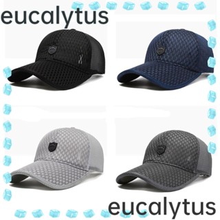 Eucalytus1 หมวกเบสบอล ผ้าตาข่าย ระบายอากาศ ปรับได้ สําหรับเล่นกีฬากลางแจ้ง