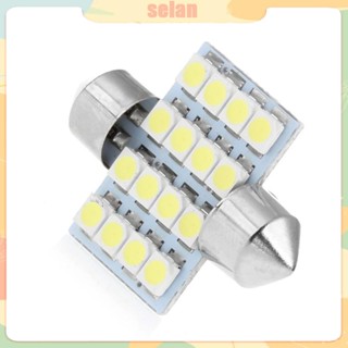 Sel หลอดไฟ LED 3528 16SMD 31 มม. สําหรับติดป้ายทะเบียนรถยนต์ 1 ชิ้น