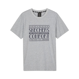 Skechers สเก็ตเชอร์ส เสื้อยืดแขนสั้น ผู้ชาย Pixel Collection Short Sleeve Tee - L223M119