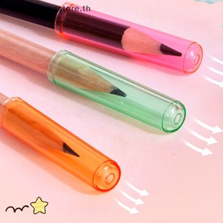 Shine ฝาครอบดินสอพลาสติกใส สีแคนดี้ สําหรับนักเรียน เด็ก 6 ชิ้น