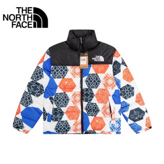 เสื้อแจ็กเก็ต ผ้าฝ้าย แบบหนา ปักลายโลโก้ The North Face แฟชั่นฤดูหนาว สําหรับคู่รัก