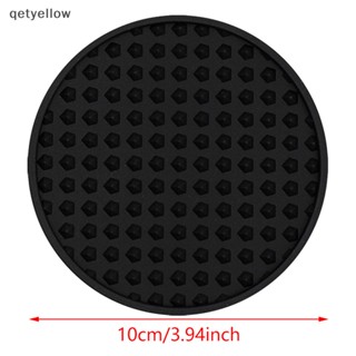 Qetyellow แผ่นรองแก้วซิลิโคน กันลื่น สําหรับโต๊ะอาหาร แก้วน้ํา ไม้
