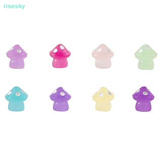 [risesky] เห็ดเรืองแสง ขนาดเล็ก สําหรับตกแต่งบ้านตุ๊กตา 2 5 ชิ้น