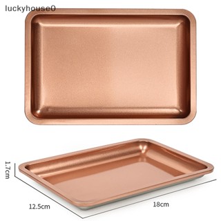 Luckyhouse0^^ ถาดโลหะสเตนเลส สไตล์เกาหลี สําหรับเก็บเครื่องประดับ