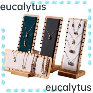 Eucalytus1 ขาตั้งไม้ไผ่ สําหรับโชว์เครื่องประดับ สร้อยคอ หลายชั้น