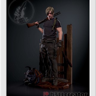 9.9 เหนื่อยมากโมเดลเรซิ่น รูป Resident Evil Leon GK สีขาว 3d สเกล 1/35 24 18 M9TT