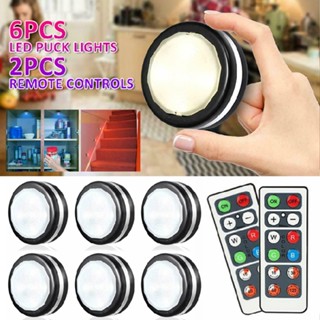 New LED Puck Light Wireless Cabinet Lights Under Counter Light +  Remote Control