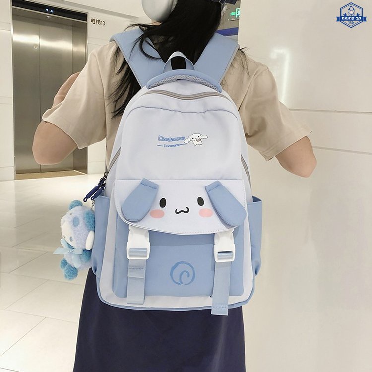 SANRIO กระเป๋าเป้ซานริโอกระเป๋าเป้ผ้าใบความจุขนาดใหญ่สําหรับวิทยาลัยโรงเรียนกระเป๋าเป้การ์ตูนน่ารัก(ซินนามอนโรลมายเมโลดี้คุโรมิ)สําหรับผู้หญิงสาวเดินทางเดย์แพ็คไอเดียของขวั