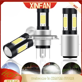 Xinfan หลอดไฟหน้ารถจักรยานยนต์ led P15D Hi Low COB 8W DC12v สีขาว 1 ชิ้น