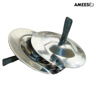 Ameesi เครื่องดนตรีเคาะจังหวะหน้าท้อง แบบโลหะ ของเล่นสําหรับเด็ก 1 คู่