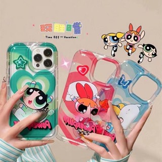 เคสโทรศัพท์มือถือ กันกระแทก ลายการ์ตูน Powerpuff Girls QYJS 14 สําหรับ iPhone 13promax 12 11 13promax 11 14 xr 12pro