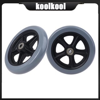 Kool ล้อลูกกลิ้ง ขนาดเล็ก 6 ล้อ อุปกรณ์เสริม สําหรับเก้าอี้รถเข็น 2 ชิ้น