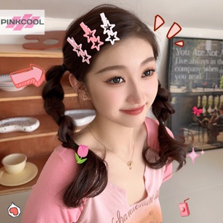 Pinkcool กิ๊บติดผมโลหะ รูปดาวน่ารัก สีสันสดใส แฟชั่นสร้างสรรค์ สําหรับเด็กผู้หญิง จํานวน 3 ชิ้น