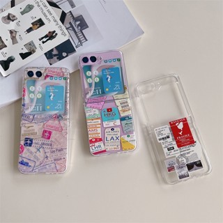 เคสโทรศัพท์มือถือ PC ใส แบบแข็ง คุณภาพสูง สําหรับ Samsung Z flip 5 4 3 5G