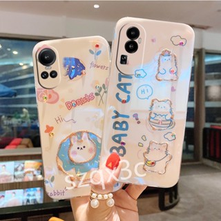 เคสโทรศัพท์มือถือซิลิโคน TPU ลายการ์ตูนน่ารัก แต่งกลิตเตอร์ ระยิบระยับ สําหรับ OPPO Reno 8Z 8 Pro 5G A78 A58 A98 A77 A57 A17 K 4G