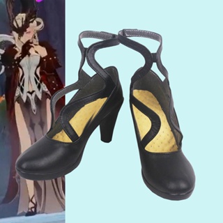 Genshin Impact Fatui The Fair Lady cos shoes Rosalyne-Kruzchka Lohefalter รองเท้าคอสเพลย์ สําหรับผู้หญิง