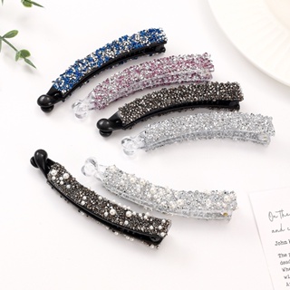 Spot second hair# Cross-border hot sale broken Diamond Pearl pan hair banana clip light luxury full diamond advanced sense fashion ponytail clip hair accessories hair clip 8.cc