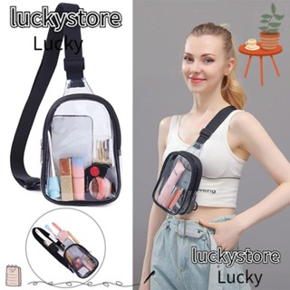 Lucky กระเป๋าคาดอก PVC ใส กันน้ํา สําหรับผู้หญิง และผู้ชาย