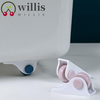 Willis ลูกล้อพลาสติก มีกาวในตัว ไม่มีรอยขีดข่วน 2 สี สําหรับถังขยะ เฟอร์นิเจอร์ 4 ชิ้น