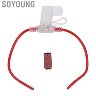 Soyoung Fuse Holder Assembly Lightweight 31.5cm Length 32V Maximum with Breaker for Cars Yachts