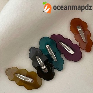 Oceanmapdz กิ๊บติดผม ลายก้อนเมฆ สีเจลลี่ กลวง หวานแหวว ด้านข้าง สําหรับผู้หญิง