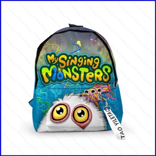 Gp1 My Sing monsters กระเป๋าเป้สะพายหลัง ความจุขนาดใหญ่ พิมพ์ลาย อเนกประสงค์ สําหรับผู้หญิง และผู้ชาย