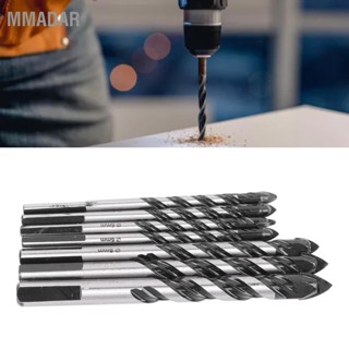 MMADAR 7PCS Twist เจาะ Bit Set มัลติฟังก์ชั่นคาร์ไบด์สีดำ Triangular Drill