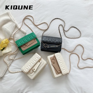 KIQUNE   กระเป๋าผู้หญิงสะพายข้าง กระเป๋าสะพาย ข้าง 2023 NEW    Chic fashion ทันสมัย Korean Style L91TR24 37Z230910