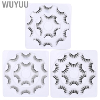 Wuyuu 8 Pairs Three-Dimensional  Long Thick Curly Lashes Eye Make