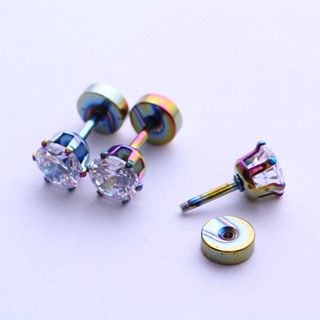 1piece Hypoallergenic stainless steel auricle pinna piercing earrings Zircon Clearance sale