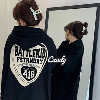 Candy Kids  เสื้อผ้าผู้ญิง แขนยาว เสื้อฮู้ด คลุมหญิง สไตล์เกาหลี แฟชั่น  ทันสมัย ทันสมัย Chic คุณภาพสูง A28J174 36Z230909