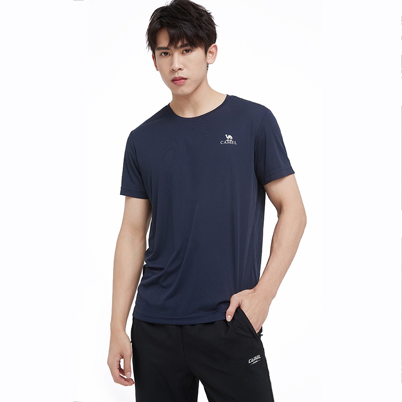 American CAMEL เสื้อยืดคอกลม แขนสั้น ระบายอากาศ ดูดซับเหงื่อ เหมาะกับฤดูร้อน สําหรับผู้ชาย