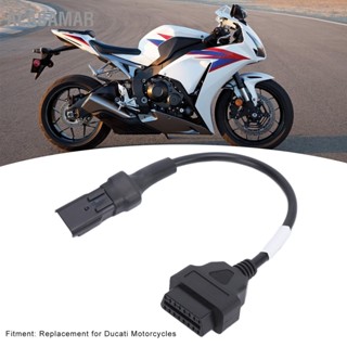 ALABAMAR 4Pin OBD อะแดปเตอร์สายวินิจฉัย OBD2 ส่วนต่อขยาย Connector สำหรับรถจักรยานยนต์ Ducati