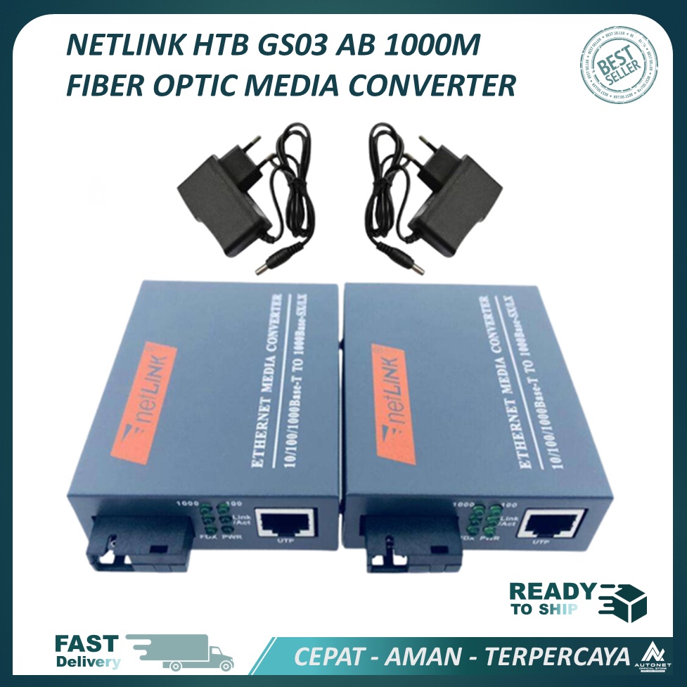 Sasageyou - Netlink HTB-GS-03 AB HTB GS03 Gigabite Fiber Optic Media Converter
