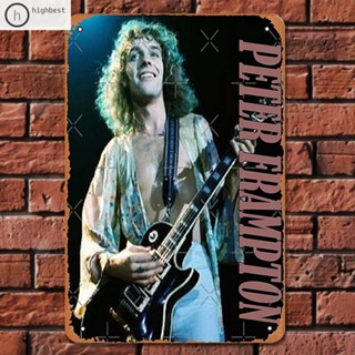 [Highbest.th] แผ่นโลหะ ทรงสี่เหลี่ยมผืนผ้า ลาย Peter Frampton สไตล์วินเทจ สําหรับตกแต่งผนังบ้าน