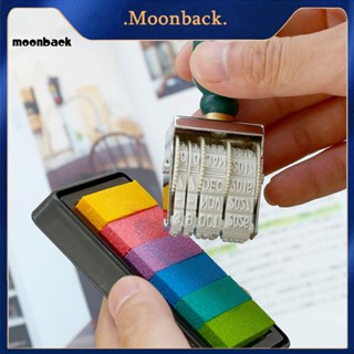 &lt;moonback&gt; แสตมป์วันที่ 9 หลัก ด้ามจับไม้ สไตล์วินเทจ ย้อนยุค แบบพกพา สําหรับสมุดภาพ การ์ด แพลนเนอร์ Diy