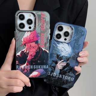 เคสโทรศัพท์มือถือ ลายการ์ตูนอนิเมะ Jujutsu Kaisen ชุบสี สไตล์ญี่ปุ่น สําหรับ iPhone 11 14 13 12 Pro Max