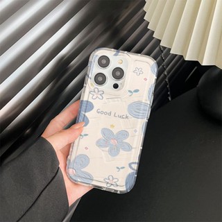 Yiki|เคสโทรศัพท์มือถือ TPU แบบนิ่ม ลายภาพวาดสีน้ํามัน รูปดอกไม้ สีฟ้า สําหรับ OPPO Find X6 Pro X6 X5 Pro X5 Lite X5 X3 Pro X3 F21S F21 Pro F19 F17 Pro F12 F11 Pro F11 F9 Pro