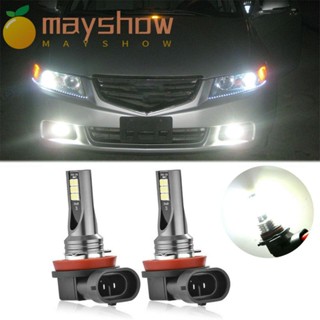 Mayshow ชุดไฟตัดหมอกรถยนต์ LED 110W 6500K H8 H11 Hi Low Kit Beam DRL สีขาว เหลือง ฟ้า 2 ชิ้น ต่อชุด