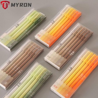 Myron ปากกาเจล พลาสติก ไล่โทนสี สีดํา 6 ชิ้น ต่อชุด