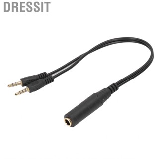 Dressit 6.35mm Female Jack Audio Cable  3.5mm TRS TRRS Male Reduce Signal Loss for Speaker