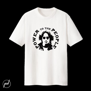 เสื้อยืดแขนสั้นXS - 5XL JOHN LENNON THE BEATLES BAND 100% COTTON T-SHIRT GILDAN UNISEX GRAPHIC PRINTEDS-5XL