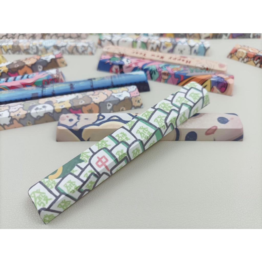 บุคลิกภาพ 6.25U Space Bar และ ESC Key PBT 5 ด้าน Dye Sublimation Keycap XDA MOA โปรไฟล์ความสูงบุคลิกภาพคีย์บอร์ดแบบกลไกหลายสีหลายรูปแบบ