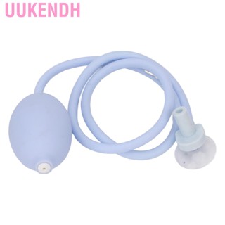 Uukendh Professional Silicone Enema Bulb Men Women Blue Soft Flexible Anal Cleaning Douche with Hose