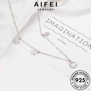 AIFEI JEWELRY ผู้หญิง Silver 925 พระจันทร์อารมณ์ เงิน จี้ เครื่องประดับ เครื่องประดับ เกาหลี สร้อยคอ ต้นฉบับ แท้ แฟชั่น N36