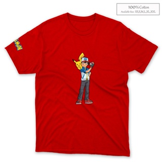 เสื้อยืดแขนสั้นPokemon Ash Ketchum High Quality Shirt (P18)_09S-5XL