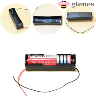 Glenes กล่องพลาสติกใส่แบตเตอรี่ 18650 Battery 3.7V 5 ชิ้น/ชุดสีดํา