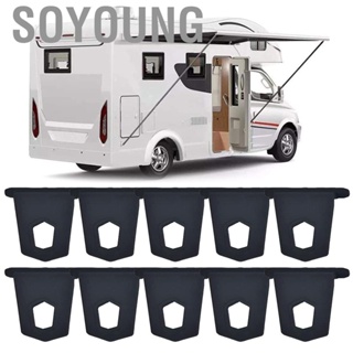 Soyoung 10pcs Outdoor RV Awning Hangers Hooks S Shaped Hook Kit Camping Motorhome Tent  Campervan Accessories